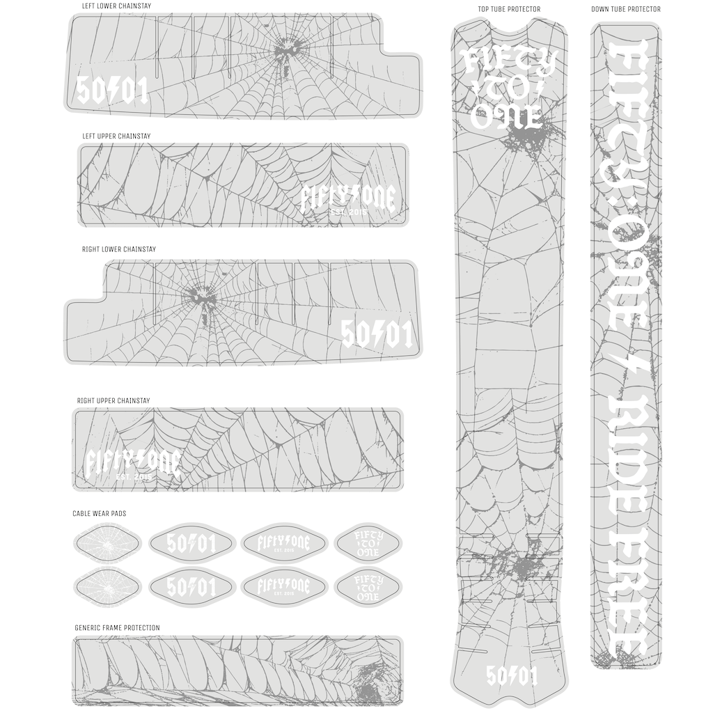 50to01 - WEB DECAL KIT CLEAR / WHITE