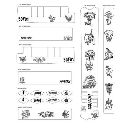 50to01 - FLASH FRAME DECAL KIT CLEAR