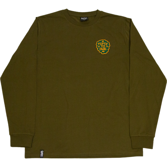 50to01 - Bubble Longsleeve T-Shirt - Khaki