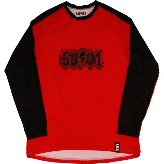 50to01 - Long Sleeve MTB Jersey - Red Zapper (FACTORY SECONDS)