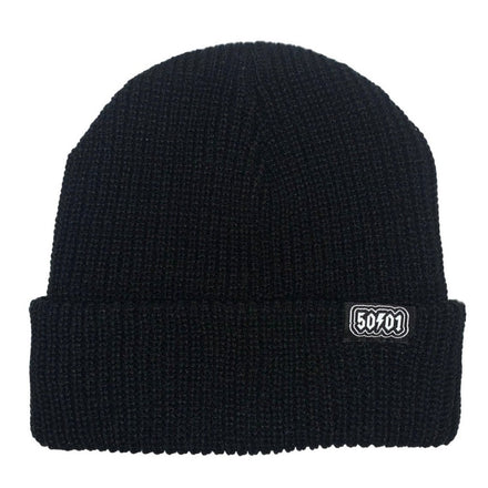 50to01 - LOOSE KNIT BEANIE BLACK